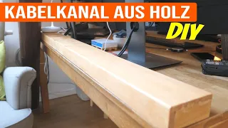 DIY Kabelkanal aus Holz // Kabelmanagement am Schreibtisch