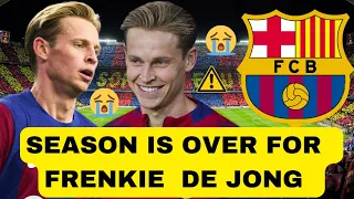 FRENKIE DE JONG not playing for BARCELONA this season anymore.