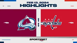 NHL Highlights | Avalanche vs. Capitals - February 13, 2024