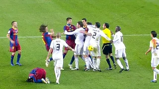 El Clasico - Real Madrid vs Barcelona (Fights, Fouls, Red Cards)