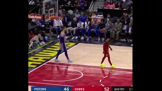 (NBA) Blake Griffin Throws Ball At Dennis Shroeder Head!! / Pistons vs Hawks