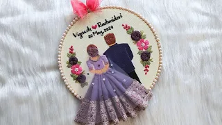 Hand Embroidery Couple Hoop/ Step by step tutorial with Free Pattern ❤️ Embroidery for Beginners