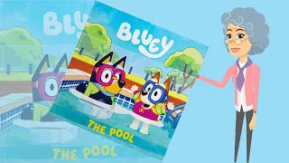 Read along | Bluey, The Pool (with Highlighted words!)