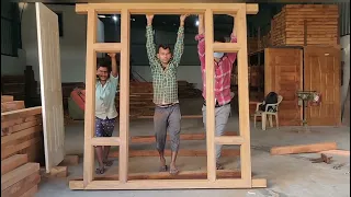 Wooden door frame making process | size 7x6 l | DIY | How to Make Wooden Door Frame