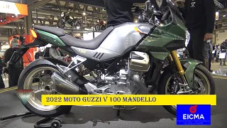 2022 Moto Guzzi V 100 Mandello Motorcycle Walkaround Eicma 2021