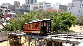 Clarence Rides the Angels Flight Funicular in L.A.