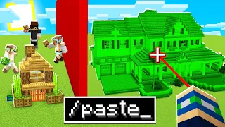 I CHEATED in a BUILD BATTLE Using /PASTE in Minecraft!