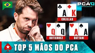 TOP 5 MÃOS MAIS INCRÍVEIS DO PCA 2023 ♠️ PokerStars Brasil