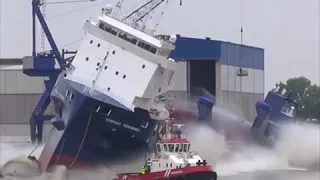Amazing Big Ship Launch Compilation