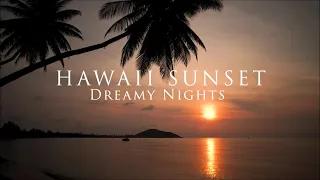 4K Hawaii Sunset Ocean Waves, Beach Sunset