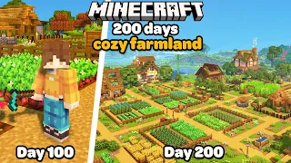 I Spent 200 Days Building the Ultimate Cozy Farm in Minecraft