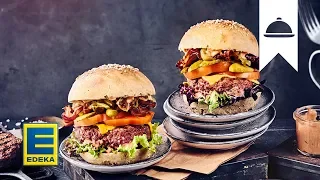 Burger vom Grill | Burger Patties, Buns und Soße selber machen I EDEKA