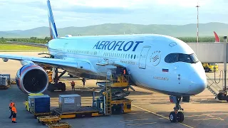 Airbus A350-900 Перелёт Москва-Владивосток а/к Аэрофлот