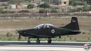 Aviation MT - Slovenian Air Force Pilatus PC-9M departing Luqa - Malta International Airshow 2023