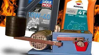 Liqui Moly Street 4T 10W40 vs Repsol Moto Sport 4T 10W40 Engine Oil Test 100°C