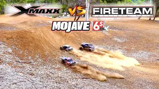 Traxxas X-maxx vs Arrma Fireteam and Mojave in a Hidden bike track!