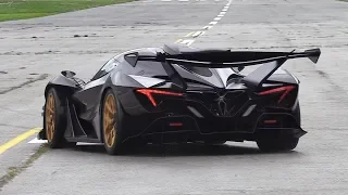 Apollo Intensa Emozione Accelerating on an Airstrip: EPIC V12 Sound & Crackles!