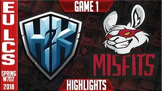 H2K vs MF Highlights | EU LCS Week 7 Spring 2018 W7D2 | H2K vs Misfits Highlights