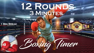 12 Round Boxing Workout Challenge  / Training Timer - 12 Rounds- 3 Minutes and 1 minute break
