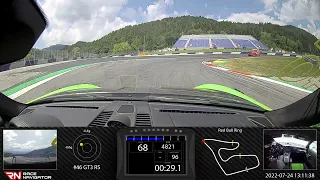 RN #1 Onboard video Red Bull Ring, GT3 RS, 01:43.791part1of3