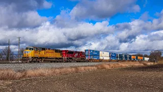 UP 1988 trails CSX I191-04 through Kingsford Heights, IN 04/04/24