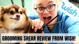 TESTING DOG GROOMING SHEARS FROM WISH! TEXTURIZER / CHUNKER REVIEW!