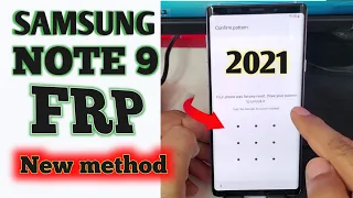 Samsung Galaxy Note 9 (SM-N960) FRP/Google Lock bypass Android 10 With Free Tool 2021