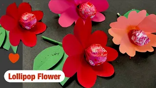 Lollipop flower:Valentines Craft