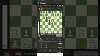 Magnus Carlsen vs GM Nepomniachtchi, Ian 2021 Norway chess Tournament second game