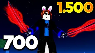 ADM ME DESAFIOU DO 700 AO 1.500 COM CURSED DUAL KATANA NO BLOX FRUITS (ROBLOX)