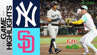 Yankees Vs. Padres  Game Highlights May 24, 2024 [innings 5-8]  | MLB Highlights | 2024 MLB Season