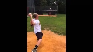 10 year old pitcher - wicked curveball  slo mo