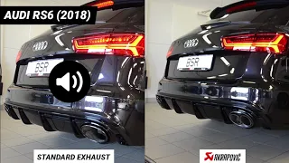 Audi RS6 standard exhaust system vs Akrapovic