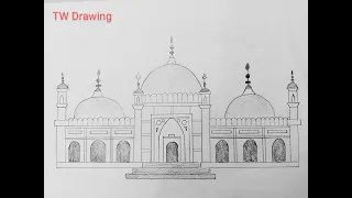 How to Drawing Mosque l pencil Sketch l TW Drawing