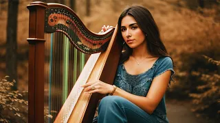 🎵 Serene Harp Music for Stress Relief and Deep Relaxation 🎶 Soothing Melody 🎧