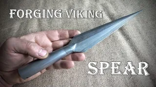 Forging Viking Age spear from Trelleborg. Blacksmithing.