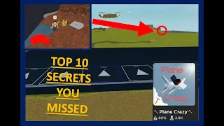 𝟏𝟎 Secrets 𝗬𝗢𝗨 Missed in | ROBLOX Plane Crazy