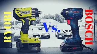 Bosch Vs. RYOBI Impact Driver TOOL DUEL! (ONLY ONE CAN WIN!)