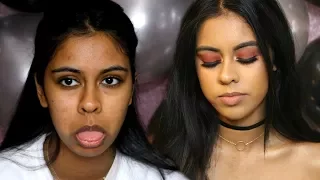 MY SISTER'S 18TH BIRTHDAY MAKEUP TRANSFORMATION