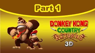 Donkey Kong Country Returns 3D [01] - World 1: Jungle (1/4)