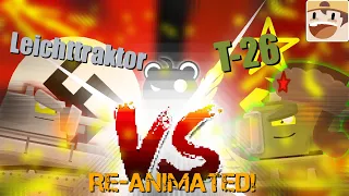 Leichttraktor VS T-26. The Small Battle. [Reanimated & Remastered] - (Cartoon About Tanks)