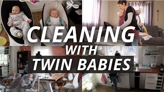 CLEANING MOTIVATION | Cleaning with twin babies