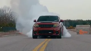 Jeep SRT burnout supercharged not trackhawk grand Cherokee