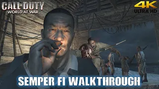 Call of Duty World at War 'Semper Fi' Walkthrough (4K)