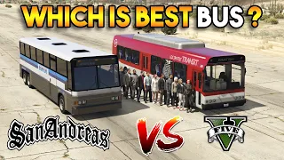 GTA 5 BUS VS GTA SAN ANDREAS BUS | WHICH IS BEST?