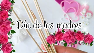 Ideas día de las Madres 2024 con Palillos de madera /Idea para día de la madre con palitos