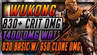 Paragon WUKONG "MONKEY KING" 830+ DMG W/ 300+ CLONE DMG| 1400 TOTAL DMG?| OFFLANE GAMEPLAY