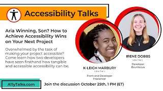 How to Achieve Accessibility Wins - K-Leigh Marbury & Irene Dobbs (A11yTalks - Oct 2023)