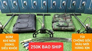 Bơm tay cao áp 300kg mẫu mới nhất 2022| 250k dây bơm cao áo pcp| bơm cao áp pcp| túi chống sốc pcp