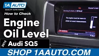 How to Check your Oil Level 14-19 Audi SQ5